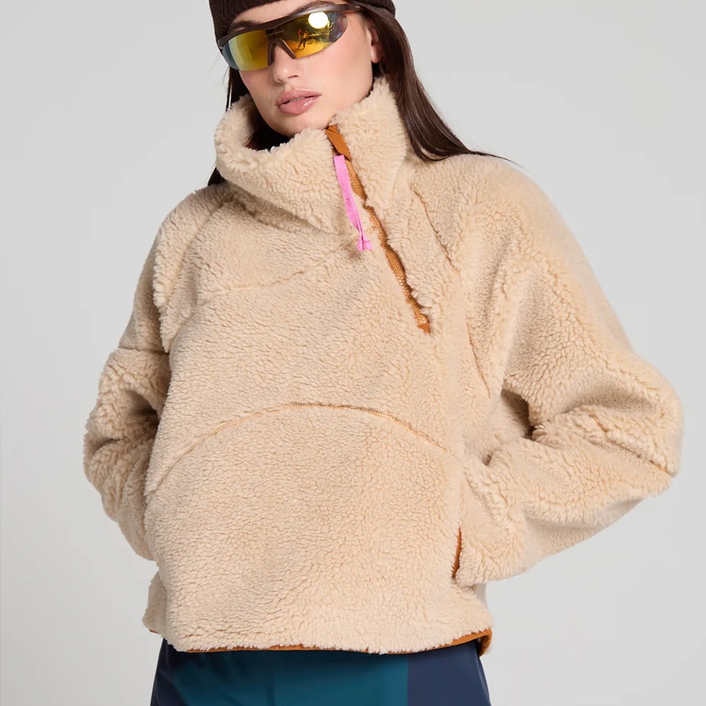Seniq Wooluxe Fleece Pullover Size S - Cookie Dough